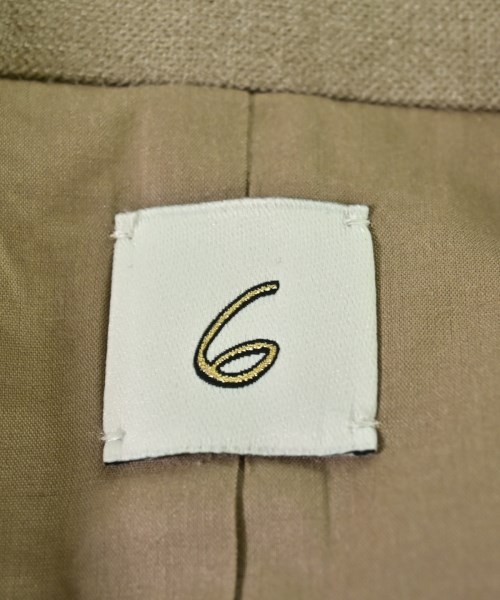 6(ROKU)（ロク）テーラードジャケット ベージュ サイズ:S レディース/2200649634064