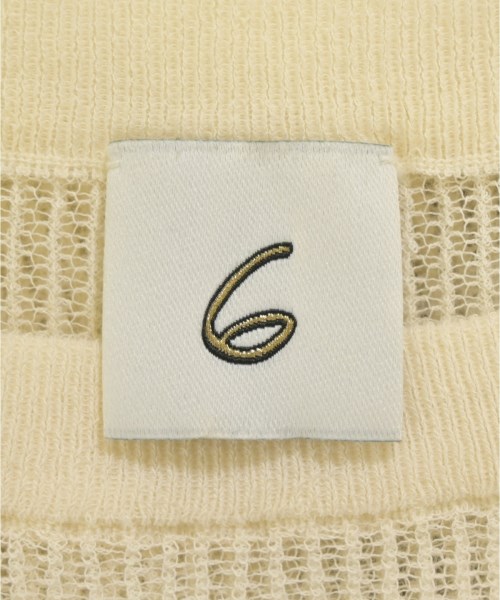 6(ROKU)（ロク）ニット・セーター 白 サイズ:F レディース/2200656815135