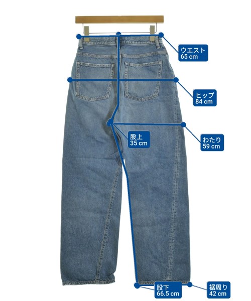6(ROKU)（ロク）デニムパンツ 青 サイズ:28(M位) レディース/2200655652328