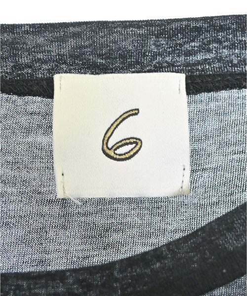 6(ROKU)（ロク）Tシャツ・カットソー 黒 サイズ:-(XL位) レディース/2200655758068