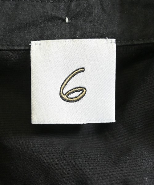 6(ROKU)（ロク）ブラウス 黒 サイズ:38(M位) レディース/2200658555114