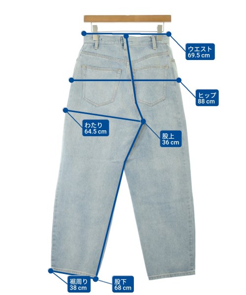 6(ROKU)（ロク）デニムパンツ 青 サイズ:25(S位) レディース/2200632638031
