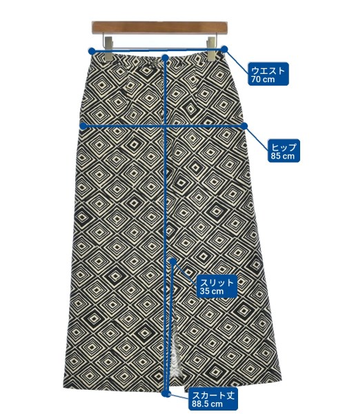 6(ROKU)（ロク）ロング・マキシ丈スカート 黒 サイズ:38(M位) レディース/2200632638048