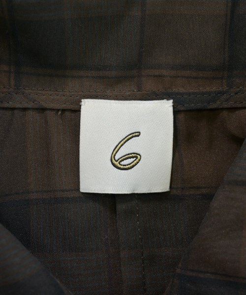 6(ROKU)（ロク）カジュアルシャツ 茶 サイズ:F レディース/2200632638154