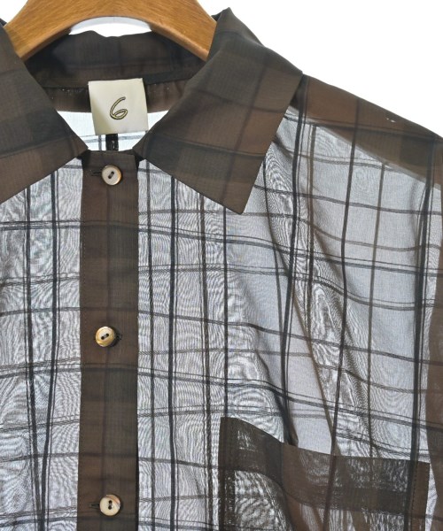 6(ROKU)（ロク）カジュアルシャツ 茶 サイズ:F レディース/2200632638154