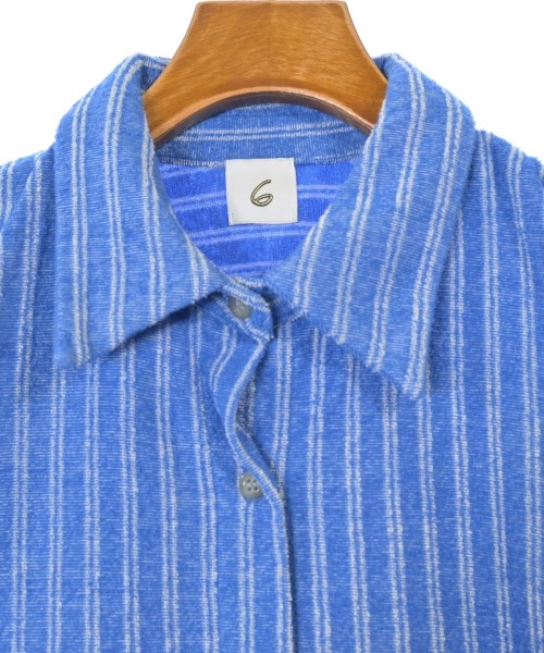 6(ROKU)（ロク）カジュアルシャツ 青 サイズ:F レディース/2200633354305