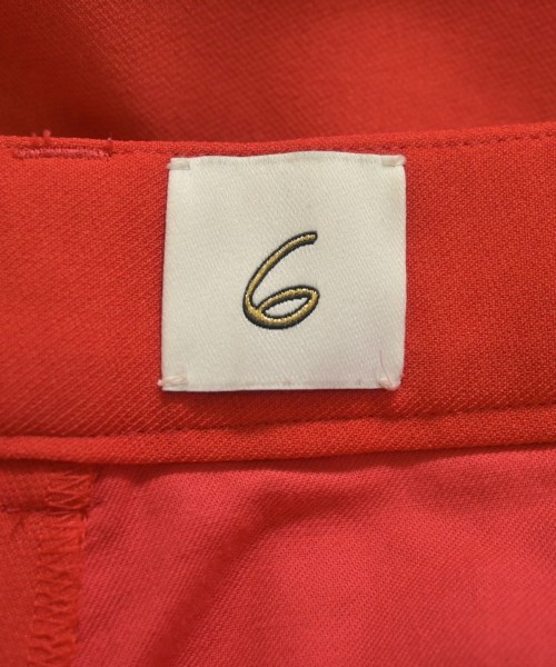 6(ROKU)（ロク）その他 赤 サイズ:34(S位) レディース/2200650494039