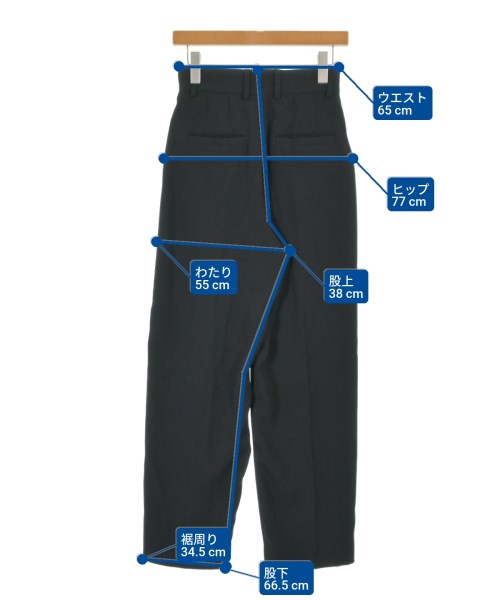 6(ROKU)（ロク）スラックス 黒 サイズ:34(XS位) レディース/2200653372037