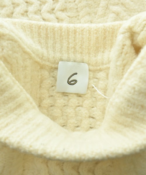 6(ROKU)（ロク）ニット・セーター 白 サイズ:F レディース/2200660249025