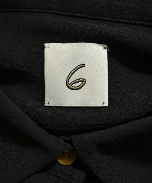 6(ROKU)（ロク）カジュアルシャツ 黒 サイズ:F レディース/2200664908027