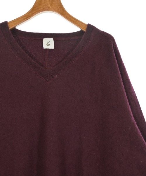 6(ROKU)（ロク）ニット・セーター 赤 サイズ:F レディース/2200661810064