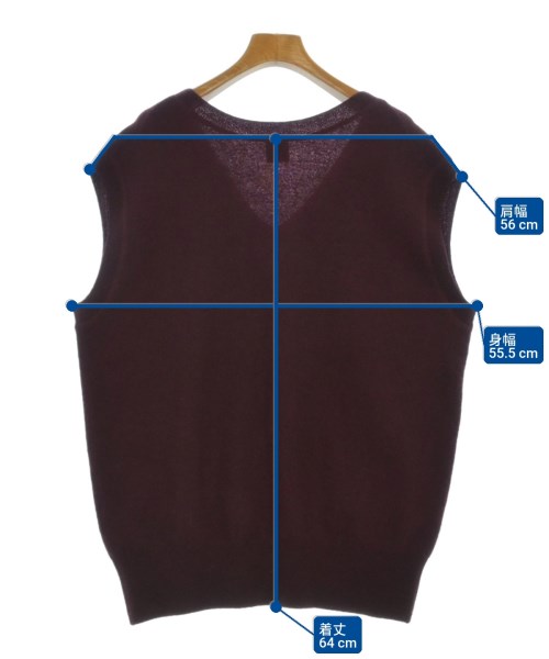 6(ROKU)（ロク）ベスト 赤 サイズ:F レディース/2200665707063