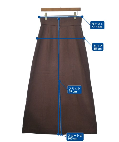 6(ROKU)（ロク）ロング・マキシ丈スカート 茶 サイズ:38(M位) レディース/2200665366024