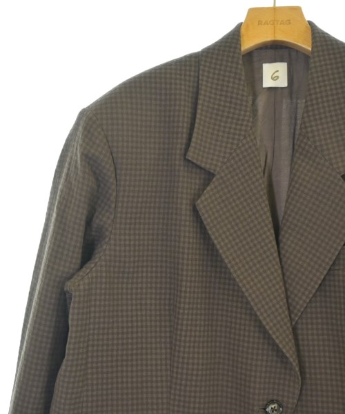 6(ROKU)（ロク）カジュアルジャケット 茶 サイズ:36(S位) レディース/2200666696021