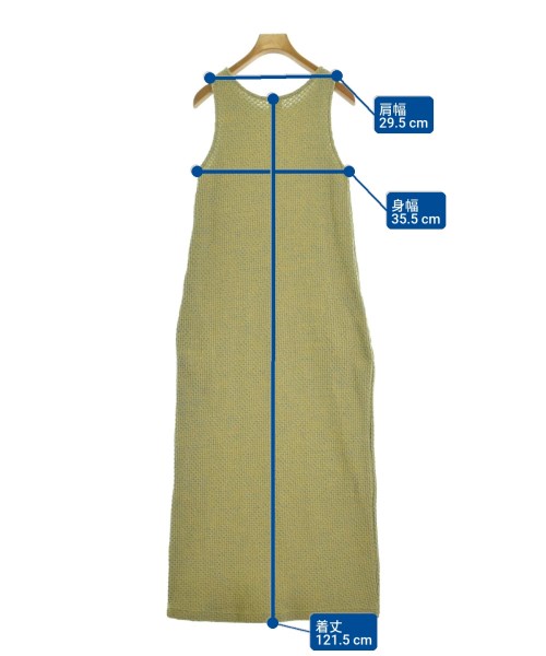 6(ROKU)（ロク）ワンピース 黄 サイズ:38(M位) レディース/2200663686063