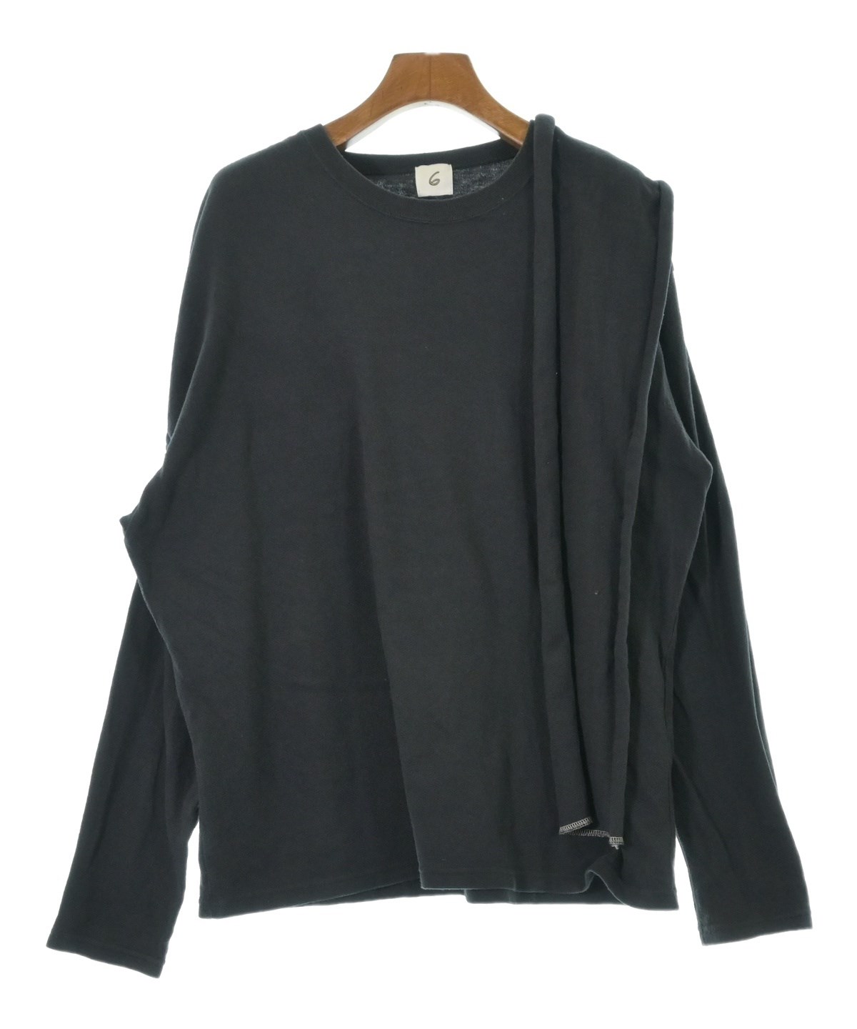 6(ROKU) ロク Tシャツ・カットソー F 黒x白 【古着】【中古】 6(ROKU)（ロク）Tシャツ・カットソー 黒 サイズ:-(M位) レディース