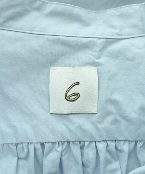 6(ROKU)（ロク）ブラウス 青 サイズ:36(S位) レディース/2200665539046