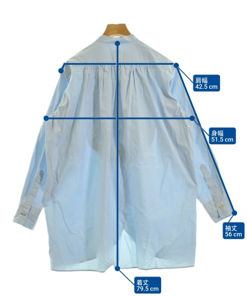 6(ROKU)（ロク）ブラウス 青 サイズ:36(S位) レディース/2200665539046