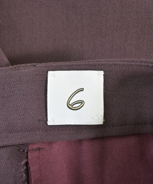 6(ROKU)（ロク）スラックス 赤 サイズ:34(XS位) レディース/2200670180028