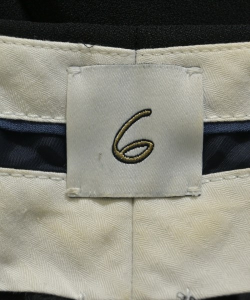 6(ROKU)（ロク）スラックス 黒 サイズ:34(XS位) レディース/2200670324057