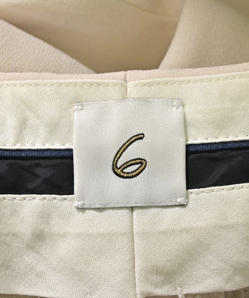 6(ROKU)（ロク）スラックス 白 サイズ:34(XS位) レディース/2200670324064