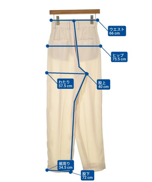 6(ROKU)（ロク）スラックス 白 サイズ:34(XS位) レディース/2200670324064