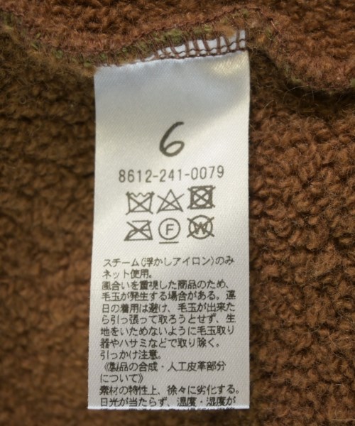 6(ROKU)（ロク）スウェット 茶 サイズ:F レディース/2200723755074