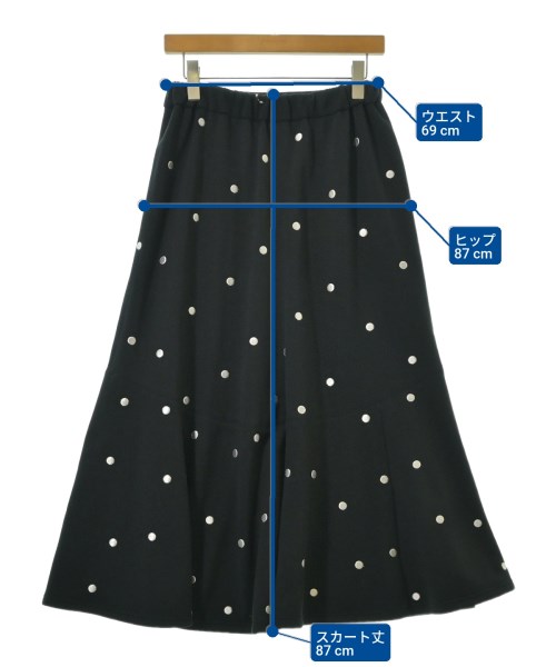 ara ara（アラアラ）ロング・マキシ丈スカート 黒 サイズ:2(M位) レディース/2200677523095