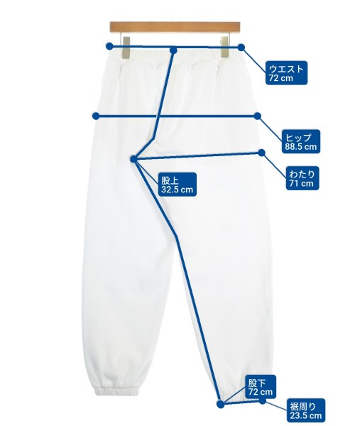 FUMIKA UCHIDA（フミカウチダ）スウェットパンツ 白 サイズ:L レディース/2200641874093