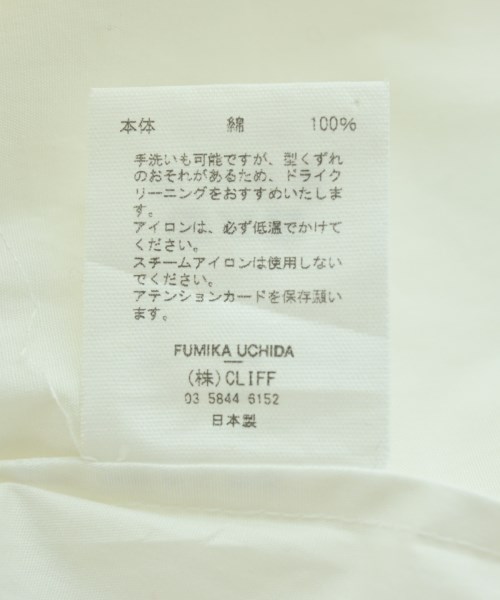 FUMIKA UCHIDA（フミカウチダ）ブラウス 白 サイズ:36(S位) レディース/2200705965026