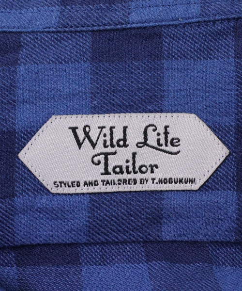 Wild Life Tailor カジュアルシャツ M 青(チェック)