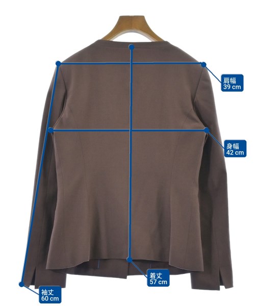 AKIKO OGAWA.（アキコオガワ）ノーカラージャケット 赤 サイズ:38(M位) レディース/2200658624032