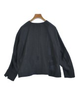 AKIKO OGAWA.（アキコオガワ）ノーカラージャケット 紺 サイズ:36(S位) レディース/2200692949054