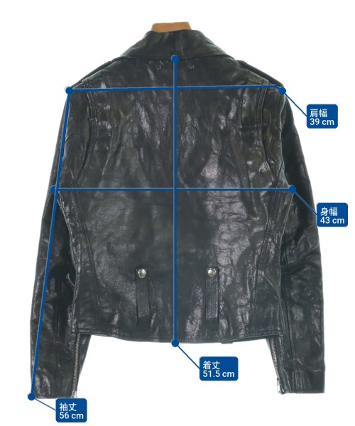 GOLDEN GOOSE（ゴールデングース）ライダース 黒 サイズ:XXS レディース/2200635427083