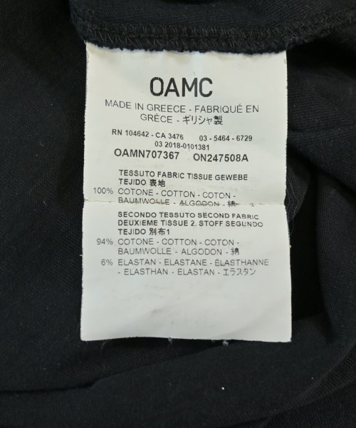 OAMC（オーエーエムシー）Tシャツ・カットソー 黒 サイズ:-(L位) メンズ/2200706592030