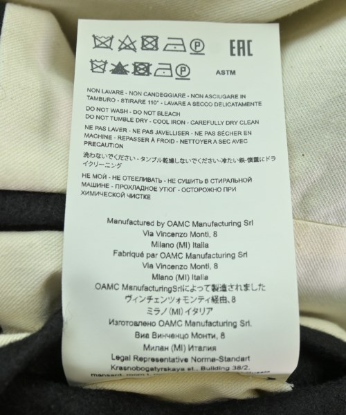 OAMC（オーエーエムシー）ジャケット 黒 サイズ:48(L位) メンズ/2200660611044