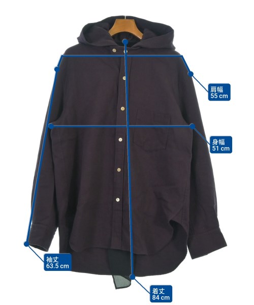 BED J.W. FORD（ベッドフォード）カジュアルシャツ 紫 サイズ:1(S位) メンズ/2200615954059