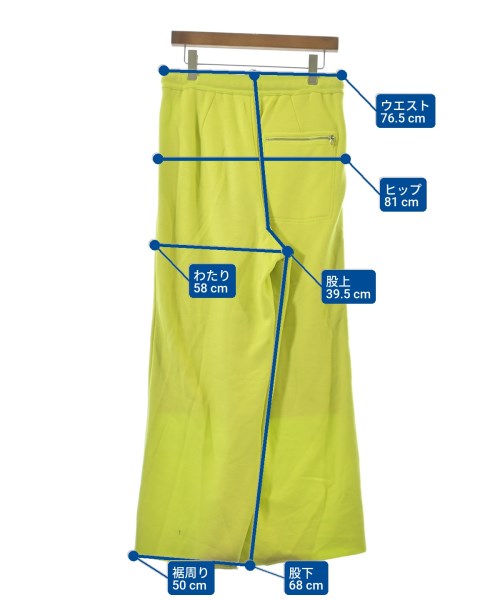 BED J.W. FORD（ベッドフォード）スウェットパンツ 黄 サイズ:0(XS位) メンズ/2200645861105