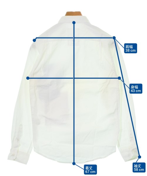 BLACK&BLUE（ブラックアンドブルー）カジュアルシャツ 白 サイズ:1(S位) メンズ/2200627521522