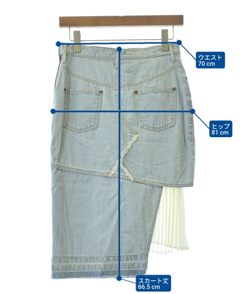 YASUTOSHI EZUMI（ヤストシエズミ）ひざ丈スカート 青 サイズ:M レディース/2200594576495