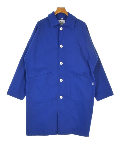 Yarmo(ヤーモ)ステンカラーコート 青 サイズ:42(L位)/2200673644015