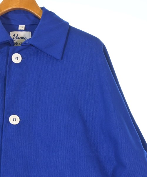 Yarmo（ヤーモ）ステンカラーコート 青 サイズ:42(L位) メンズ/2200673644015