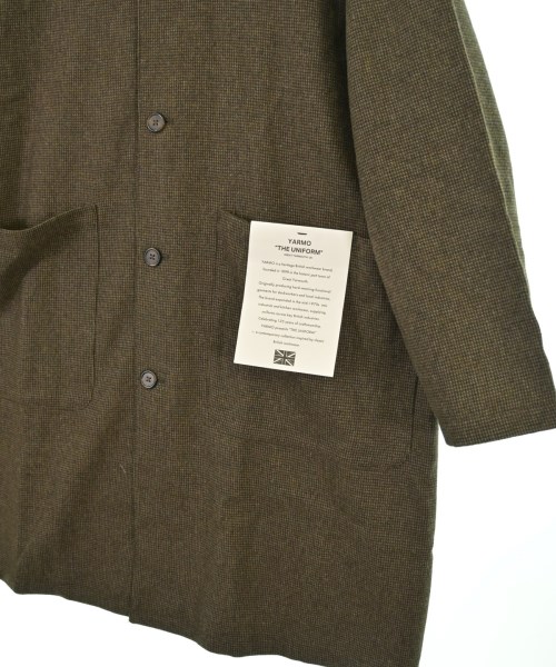 Yarmo（ヤーモ）ステンカラーコート 茶 サイズ:S メンズ/2200647224090
