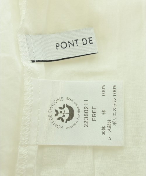 PONT DE CHALONS（ポンデシャロン）ブラウス 白 サイズ:F レディース/2200718069049