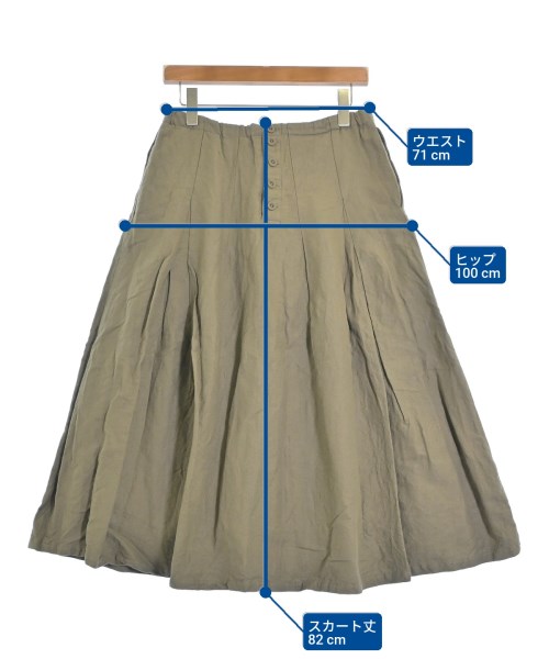 Vlas Blomme（ヴラスブラム）ロング・マキシ丈スカート カーキ サイズ:F レディース/2200619514167