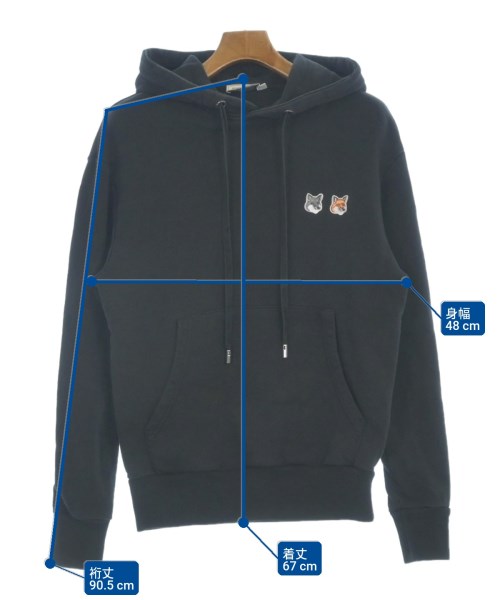 MAISON KITSUNE（メゾンキツネ）パーカー 黒 サイズ:XS メンズ/2200636837119