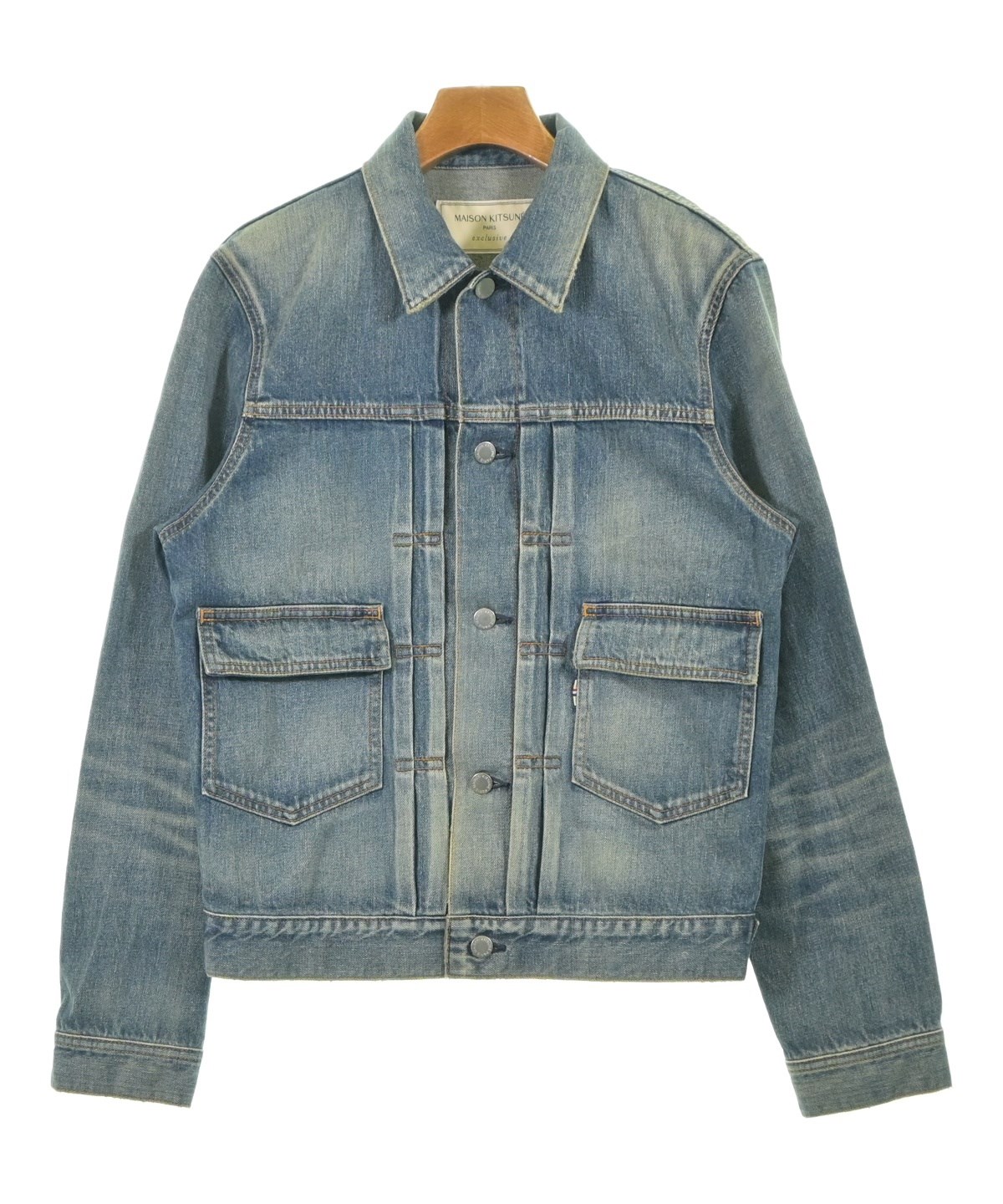 MAISON KITSUNE（メゾンキツネ）デニムジャケット 紺 サイズ:S メンズ