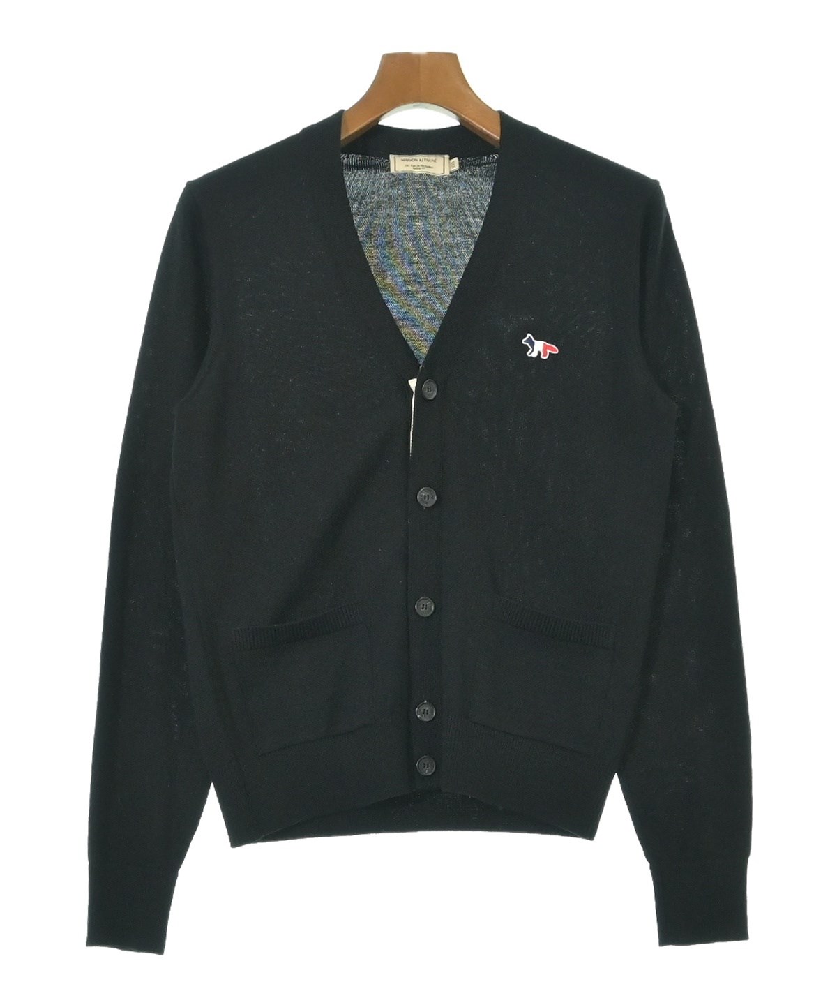 MAISON KITSUNE（メゾンキツネ）カーディガン 黒 サイズ:XXS メンズ