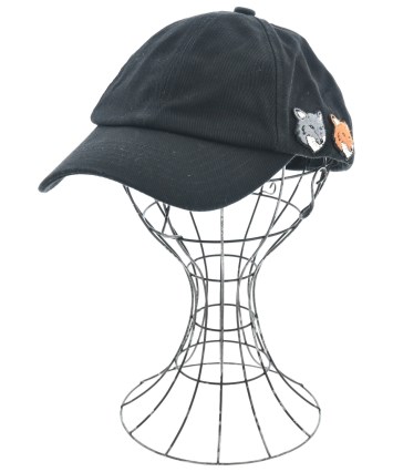 MAISON KITSUNE メゾンキツネ キャップ メンズ 【古着】【中古】 MAISON KITSUNE（メゾンキツネ）キャップ 黒 サイズ:- メンズ