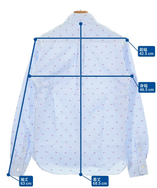 MAISON KITSUNE（メゾンキツネ）カジュアルシャツ 青 サイズ:37(XS位) メンズ/2200632927357